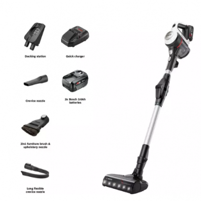 BOSCH Unlimited 7 BCS712GB Cordless Vacuum Cleaner – White & Black
