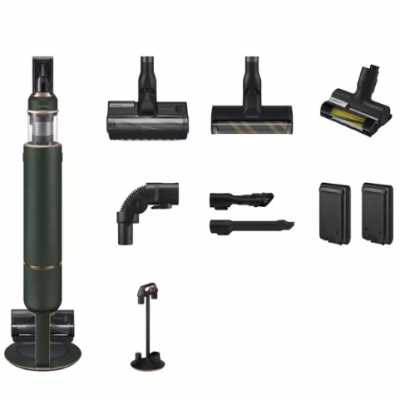 SAMSUNG Bespoke Jet Complete Extra Max 210 W Suction Power Cordless Vacuum Cleaner with All-in-One Clean Station – Woody Green