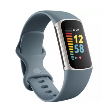 FITBIT Charge 5 Fitness Tracker – Steel Blue, Universal