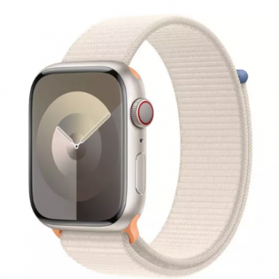 APPLE Watch Series 9 Cellular – 45 mm Starlight Aluminium Steel Case with Starlight Sport Loop